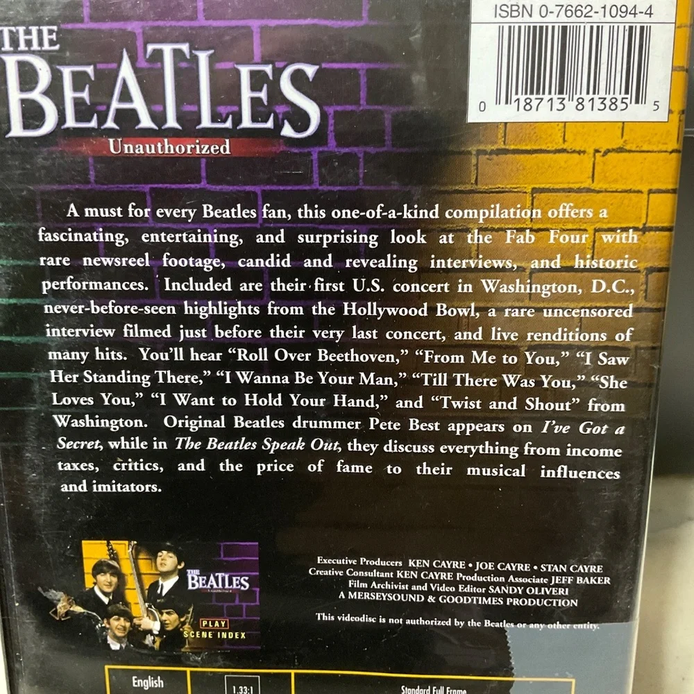 DVD - The Beatles - unauthorized. V137